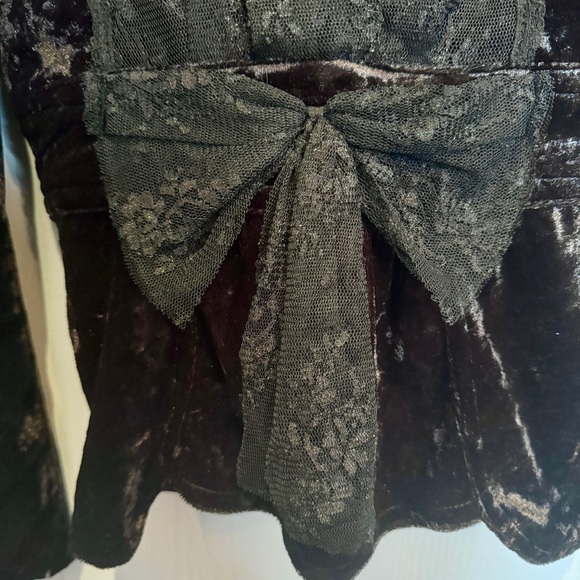 VTG GV2 Goth Lolita Jacket Sz S Crushed Velvet Vampire Punk Whimsigoth Halloween - Picture 13 of 16